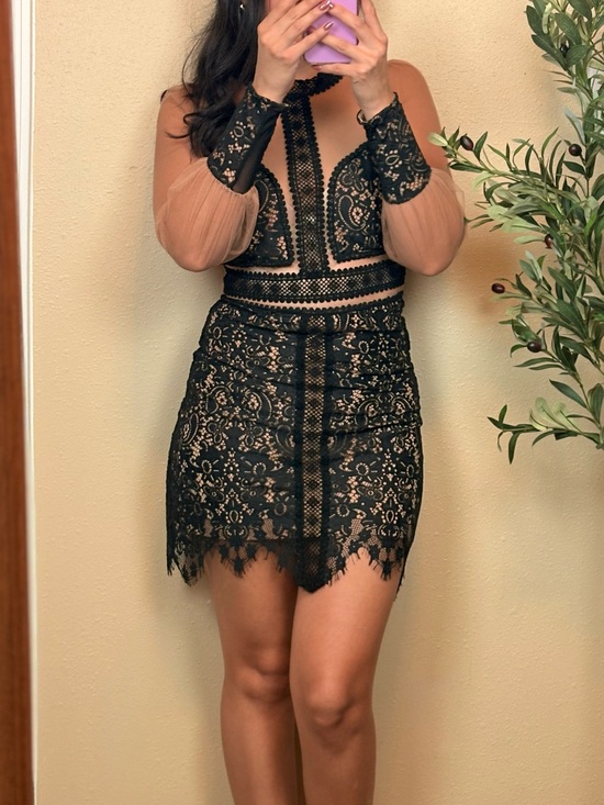 For Love And Lemons Dresses & Skirts - For Love & Lemons | $268 R Black Lace Halter Mini Dress -